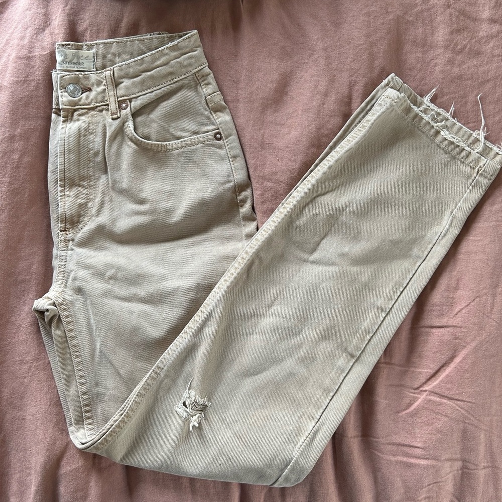 NWOT Free People/We the Free Tan Jeans